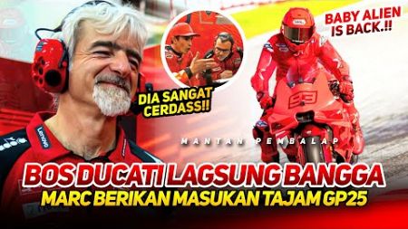 BOS DUCATI BANGGA🔥MARC MARQUEZ TERCEPAT~BERIKAN MASUKAN SAGAT BERHARGA DESMOSEDICI GP25 DI BARCELONA