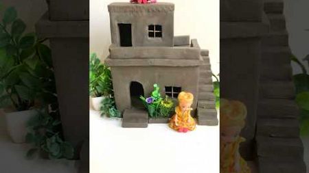 How to making clay house 🏠 🥰 #diy #craft #clayhouse #mudhouse #shorts