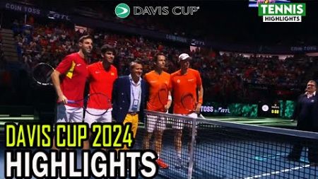 Alcaraz/Granollers vs Van De Zandschulp/Koolhof Highlights | Davis Cup 2024