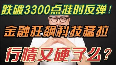 跌破3300点准时反弹！午后金融狂飙科技反弹，行情又硬起来了吗？