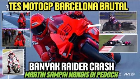 🔴TES MOTOGP BARCELONA! BANYAK INSIDEN CRASH, MARTIN &amp; APRILIA PUSING, MARC DI PAKSA MASUK 3 BESAR