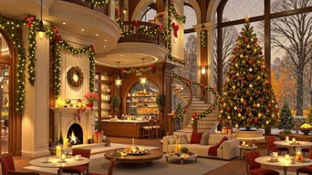 Smooth Jazz Music at Cozy Christmas Coffee Shop Ambience 🎄 Relaxing Christmas Jazz Music 2025