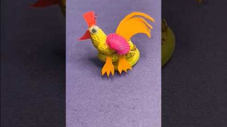 Easy Hen Craft from groundnut, New Creative ideas #birds #hen #trending #craft #youtubeshorts