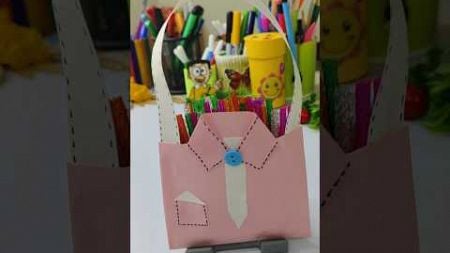 cute bag paper craft idea for kids|kidscraft #trending #viralshot #handmade #shortfeed #diyforkids