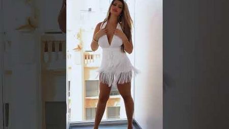 Stunning tight white bodycon minidress summer outfit of the day #fashion #style #outfit #shorts