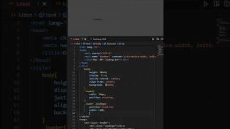 Loading Animation #htmlcss #programmingcourse #trending #javascript #htmldesign #coding