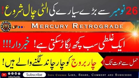 Mercury Retrograde on 26 Nov 2024 - Horoscope Insights for Aries to Pisces | Astrology Predictions