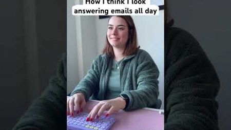 Relatable 😅 #productivity #emails #answeringemails #corporatemillenial #9to5grind