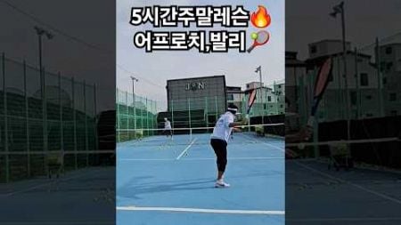 어프로치발리연결 🔥🎾#주말레슨#5시간훈련 #경남#테니스레슨#tennis#테니스 #tennisplayer#lesson #forehand#backhand#Volley #serve