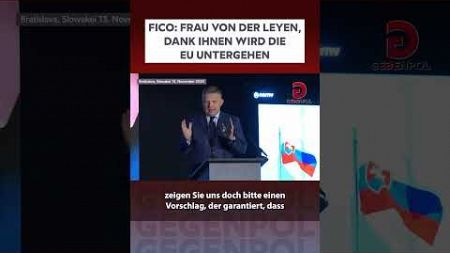 #gegenpol #shorts #fico #vonderleyen #eu #wirtschaft #slowakei #brüssel #politik #geopolitik #news