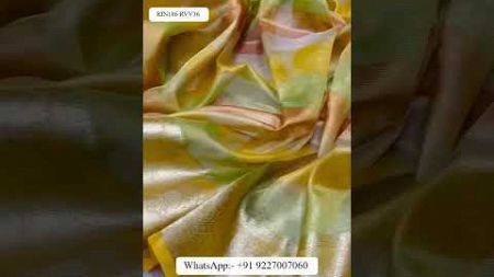 Trending and new in trend in banarsi soft crush silk saree #silksaree #crush #silk #banrasi #ynf #yt