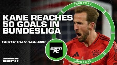 Harry Kane reaches 50 Bundesliga goals 7 GAMES FASTER than Erling Haaland 👀 ESPN FC reacts