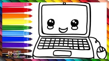 Draw and Color a Cute Computer 💻🖱️🌈 Drawings for Kids