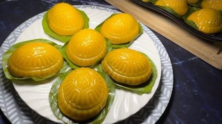 金瓜紫薯馅红龟糕食谱 健康又好吃 | Pumpkin AngKu Kueh Recipe with Purple Sweet Potato Paste