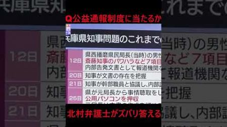 北村弁護士「公益通報には当たらない」 #shorts #政治 #ニュース