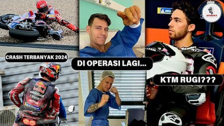 Pembalap MotoGP Crash Terbanyak 2024💥Quartararo Jalani Operasi🫣Bastianini Bikin KTM Rugi?🔥