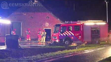 Brand in stal agrarisch bedrijf Wirdum snel onder controle