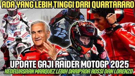 🔴GEGER! GAJI RAIDER MOTOGP 2025 GILA-GILAAN, PESONA MARQUEZ LEBIH DARI PADA ROSSI &amp; STONER