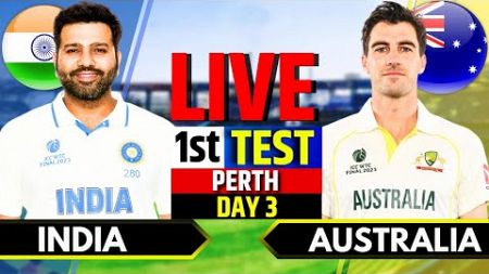 India vs Australia, 1st Test, Day 3 | IND vs AUS Live Match | Live Cricket Match Today, Session 3