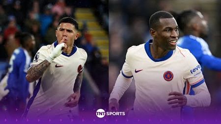 Nicolas Jackson &amp; Enzo Fernandez react after both score to seal Chelsea&#39;s win against Leicester 💪