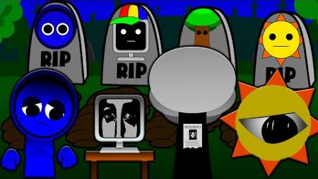 INCREDIBOX SPRUNKI R.I.P SAD STORY! JEVIN MR SUN MR TREE MR FUN COMPUTER Cartoon Animation