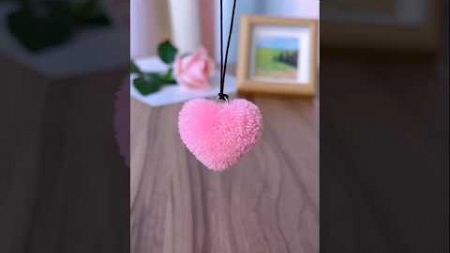 Easy diy pink heart keychain || #diy #keychain #shorts #shortsfeed #viral #yt