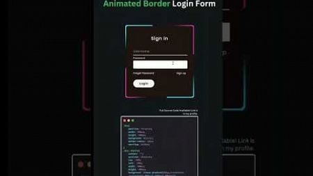 #animated #border #login #form #singup #form #html #css #html #coding #webdesign #webdevelopment