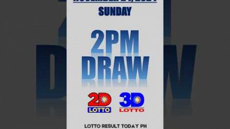 Lotto Result Today 2PM Draw November 24, 2024 PCSO EZ2 Swertres Draw | LRT PH #shorts