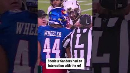 Shedeur Sanders&#39; interaction with an official after he was sacked against Kansas #shorts