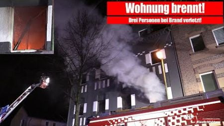 [WOHNUNG IM VOLLBRAND!] Drei Verletzte nach Wohnungsbrand in Essen!