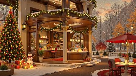 Soft Winter Jazz Music at Christmas Coffee Shop Atmosphere 🎄 Warm Christmas Jazz Instrumental Music