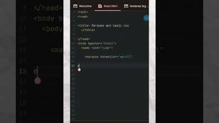 &quot;Marquee tag revesion &quot;. #HTML #CSS #Java script #Shorts #Marquee tag #Web design