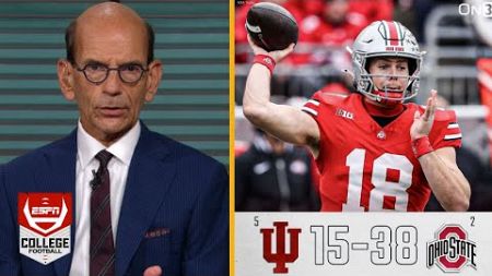 &quot;Indiana is OVERRATED!&quot; - ESPN reacts to Ohio State&#39; 38-15 convincingly win over undefeated Indiana