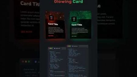 Glowing Card. #coding #webcoding #webdesign #webdevelopement #htmlcssjavascript #csscoding