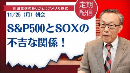 S&amp;P500とSOXの不吉な関係！【アメリカ株】