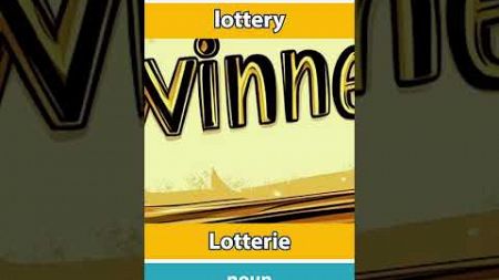 🇬🇧🇩🇪 lottery - Lotterie : vocabulary builder : learn English : Lernen wir Englisch