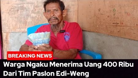 Pilkada Manggarai Barat, Warga Bongkar Dugaan Politik Uang Tim Edi-Weng, Ngaku Dikasih 400 Ribu