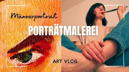 Männerporträt malen | Hate in der Kunst | Kunst Vlog