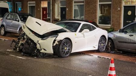 Ferrari van € 250.000 ramt geparkeerde auto’s in Vlaardingen