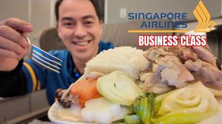 Everything I Ate On Singapore Airlines Business Class | Seattle to Singapore