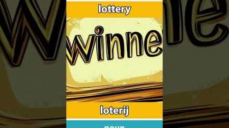 🇬🇧🇳🇱 lottery - loterij : vocabulary builder : learn English : laten we Engels leren