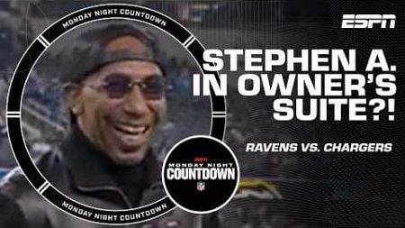 Stephen A. will be in the owner&#39;s suite to watch Ravens vs. Chargers 🤣 | Monday Night Countdown