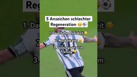 5 Anzeichen schlechter Regeneration 🤒⚽️ #fussball #training #tipps