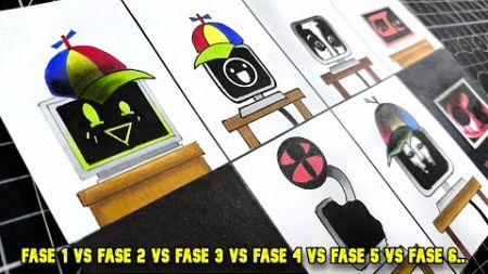 Dibujo a Mr. Fun Computer fase 1 VS fase 2 VS fase 3 VS fase 4 VS fase 5 VS fase 6.. en Sprunki