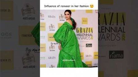 Influence of ranveer in deepika&#39;s fashion 🤫 #deepikapadukone #ranveersingh #fashion #fashionstyle