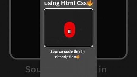 Delete button design using html CSS #coding #html #trending