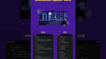 Animated spider card #css #coding #code #javascript #html #webdesign #webproject #php #shorts #yt