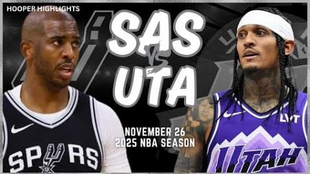 San Antonio Spurs vs Utah Jazz Full Game Highlights | Nov 26 | 2025 NBA Season