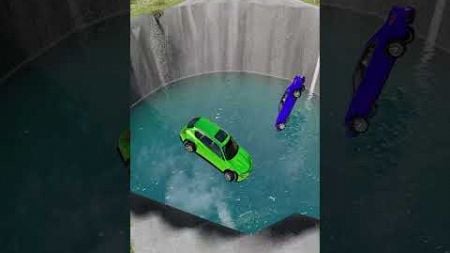 Small to Giant Cars vs Giant Water Pit