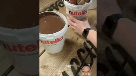 MAKAN COKLAT TIAP HARI⁉️ #nutella #chocolate #nutellachocolate #icecream #food #satisfying